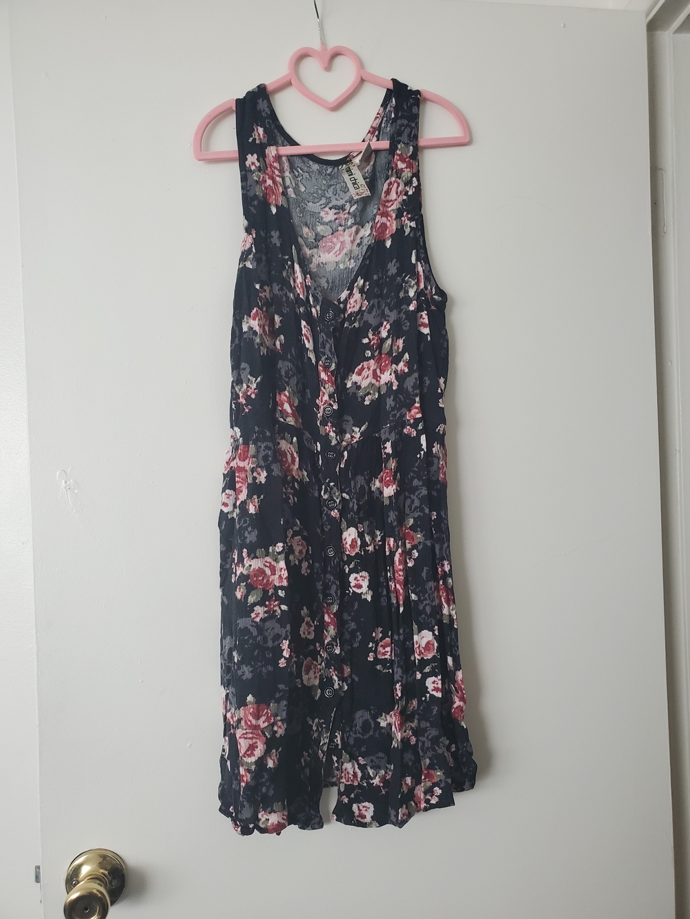 Mimi Chica Black Floral V-Neck Mini Dress